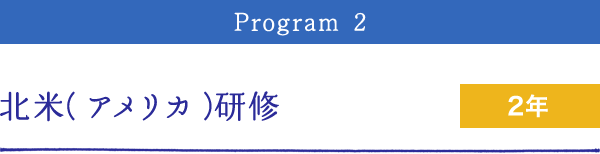 Program2 北米（アメリカ）研修 2年